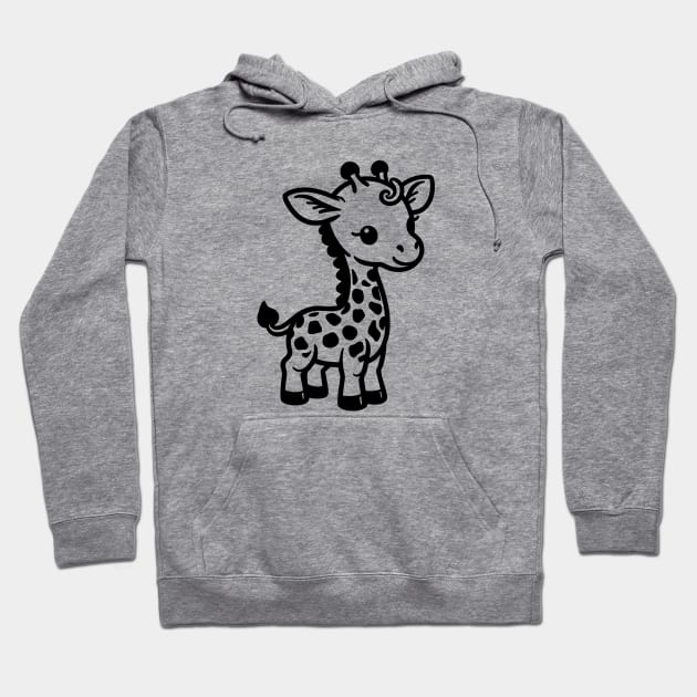 Giraffe Calf Hoodie by KayBee Gift Shop